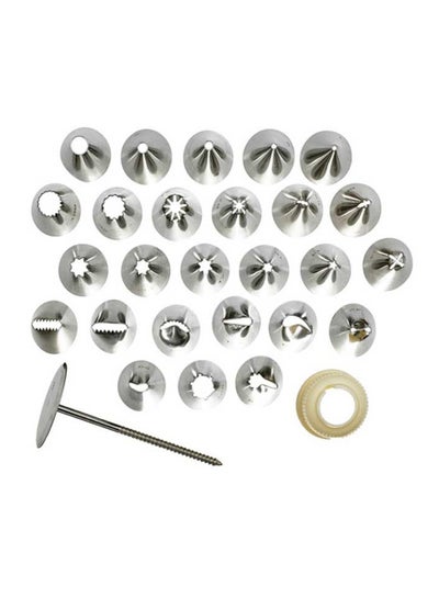 Buy 26-Piece Pastry Decorating Tool Set Silver 7 x 5 x 2 inchesinch in Saudi Arabia