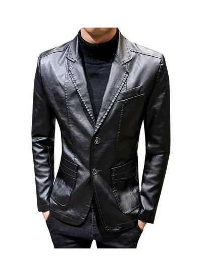 Buy Autumn Winter Lapel Blazer Black in UAE