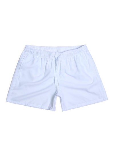 Buy Summer Drawstring Beach Shorts White in UAE