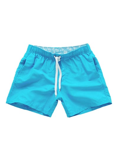 Buy Summer Drawstring Beach Shorts Sky Blue in UAE