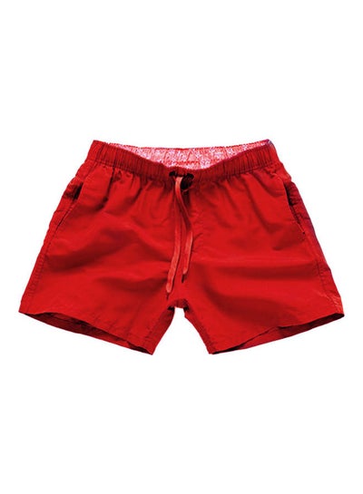 Buy Summer Drawstring Beach Shorts Red in Saudi Arabia