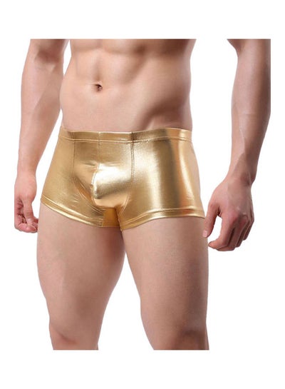 Buy Fashionable Club Patent Boxers Gold in Saudi Arabia