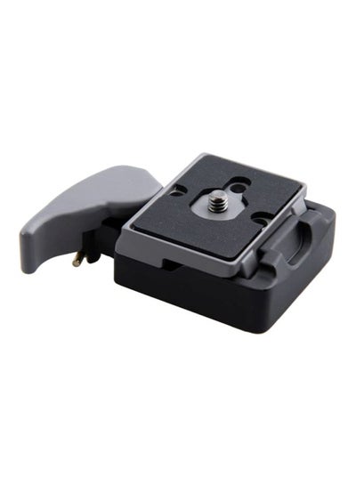 Buy Quick Release Adapter And Plate Compatible For Manfrotto Black/Grey in Saudi Arabia