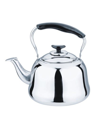 Buy Stainless Steel Whistling Kettle Silver/Black 1Liters in UAE