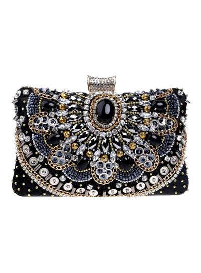 Buy Stone Studded Party Clutch Multicolour in Saudi Arabia