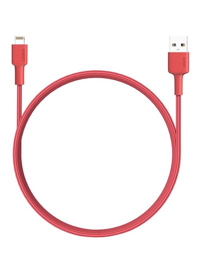 Buy MFi USB Sync And Charge Braided Cable,CB-BAL4 Red in Saudi Arabia