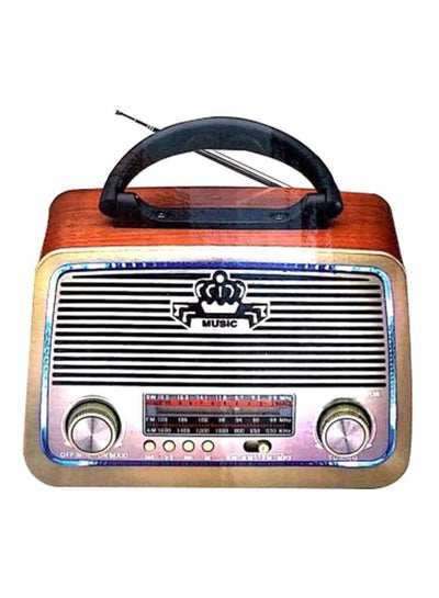 Buy Bluetooth Radio Speaker Brown/Black/Silver in Saudi Arabia