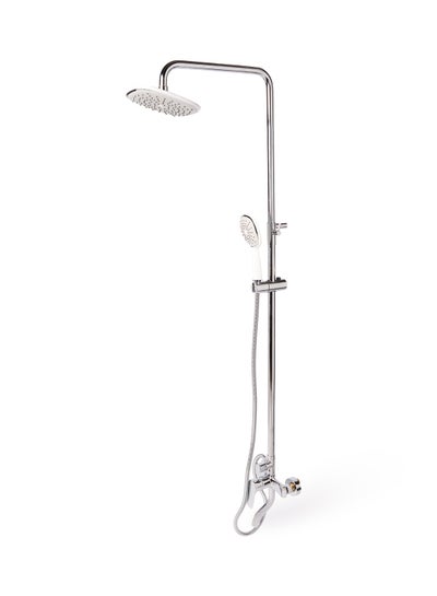 Buy Square Rainfall Shower Set Silver in UAE