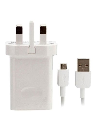 اشتري شاحن حائط Micro USB أبيض في الامارات