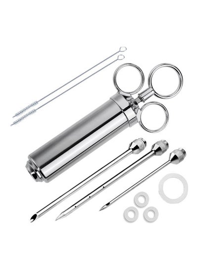 Buy 3-Piece BBQ Syringe Seasoning Needle Set 1.0 W AU6935 Silver in UAE