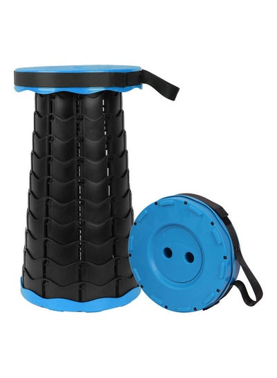 Buy Outdoor PP Folding Telescopic Stool Sea Blue And Black 26 x 7.5 x 26cm in Egypt