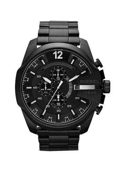 Buy Men's Mega Chief Round Shape Stainless Steel Chronograph Wrist Watch 59 mm - Black - DZ4283 in Saudi Arabia