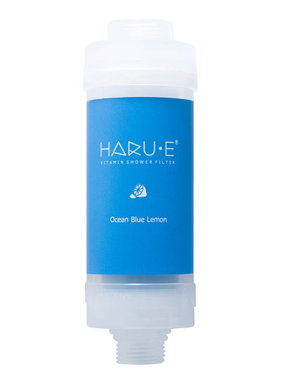 Buy Ocean Blue Lemon Vitamin Shower Filter Blue/White 160grams in UAE