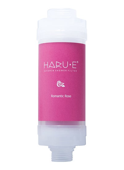 Buy Romantic Rose Vitamin Shower Filter Pink/White 5 X 14cm in UAE