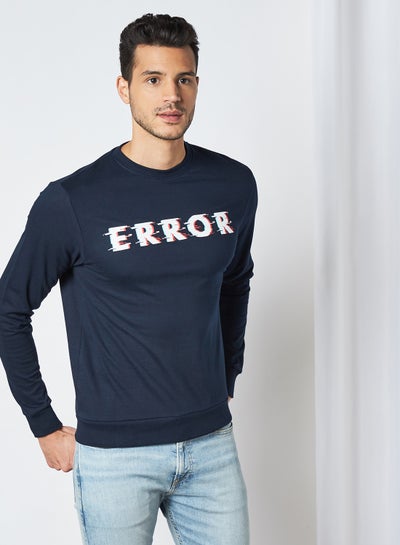 Buy Error Graphic Sweatshirt Navy in Egypt