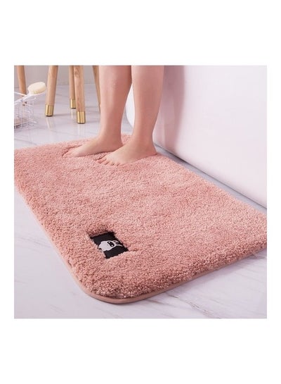 Buy Bathroom Toilet Absorbent Bath Mat Carpet Non-slip Foot Pad Pink 20*10*25centimeter in Saudi Arabia