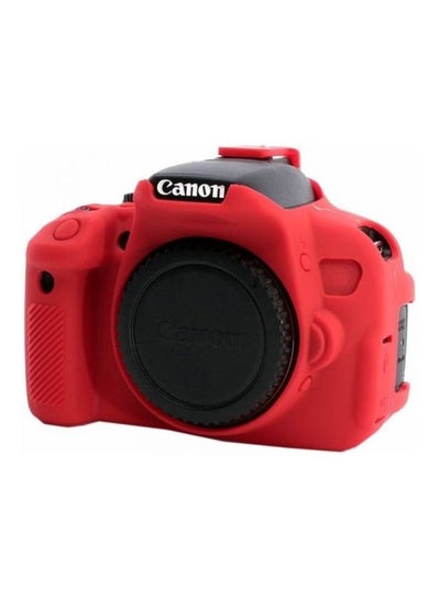 اشتري غطاء من السيليكون لكاميرا كانون 750D . أحمر وأسود في مصر