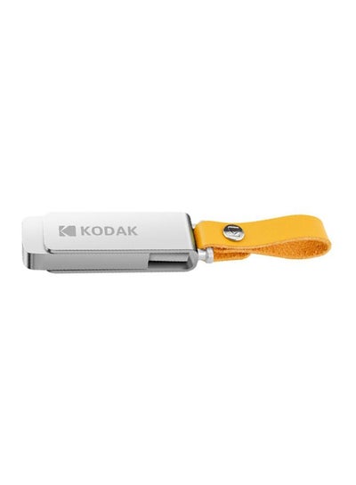 Buy Waterproof USB 3.0 Flash Drive With Sling C6681-16-L Silver/Yellow in Saudi Arabia