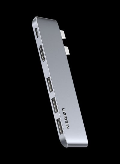 اشتري 5-In-1 USB C Hub For MacBook Pro/Air Space Grey في مصر