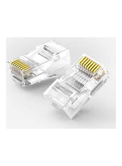 Buy Cat6 RJ45 Unshielded Connector 100PCS Clear in UAE