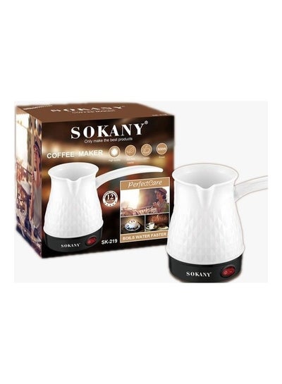 Buy Turkish Coffee Maker 600 watts 500.0 ml Sk-219 white in Egypt