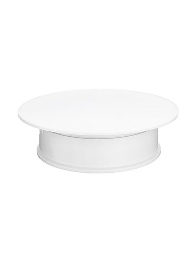 Buy 360° Rotating Cake Display Stand White 20x6x16.5cm in Saudi Arabia