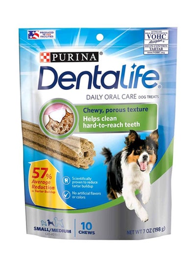 Buy 10-Piece Dentalife Dog Treats Brown 198grams in UAE