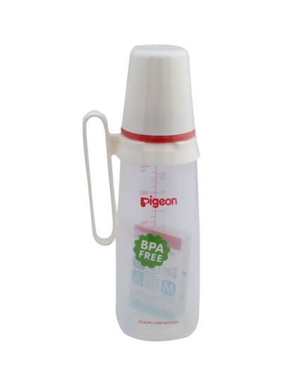 Buy Peristaltic Nipple Plastic Feeding Bottle With Handle - 240 ml in Saudi Arabia