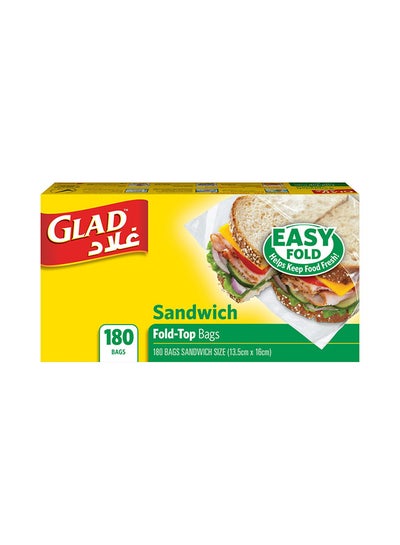 Glad Sandwich Bags, Fold-Top - 180 count