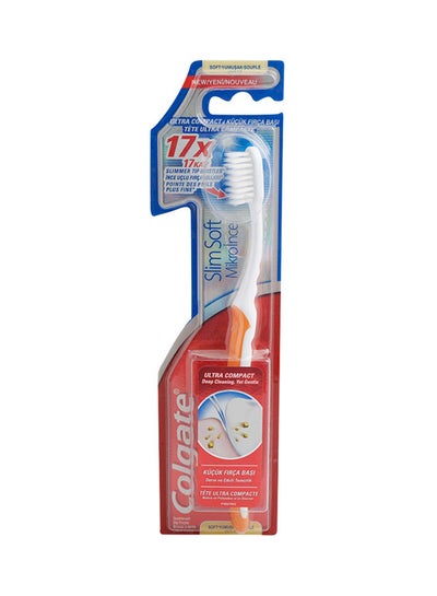 Buy Slim Soft Toothbrush Multicolour in Saudi Arabia