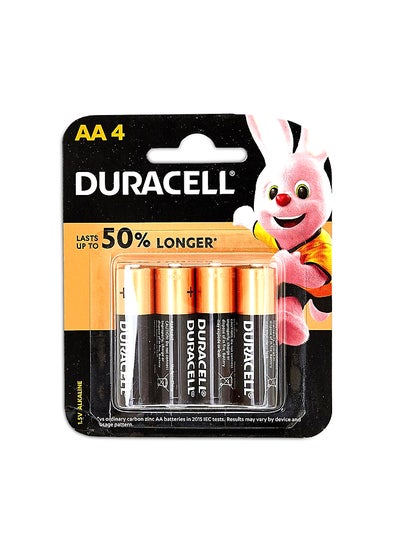 Buy Type AA Alkaline Batteries, pack of 4 Multicolour in UAE