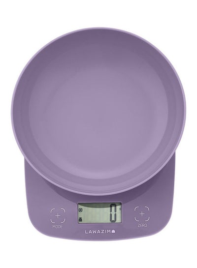 Buy Digital Kitchen Food Scale With Mixing Bowl Purple 21.7cm in Saudi Arabia
