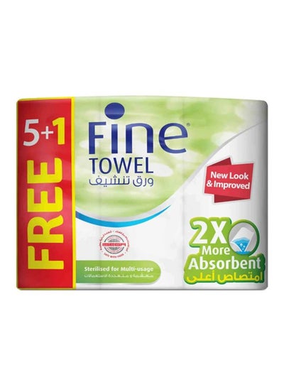 Buy Sterilized Kitchen Paper Towel  40 Sheets 2 Ply White in Saudi Arabia