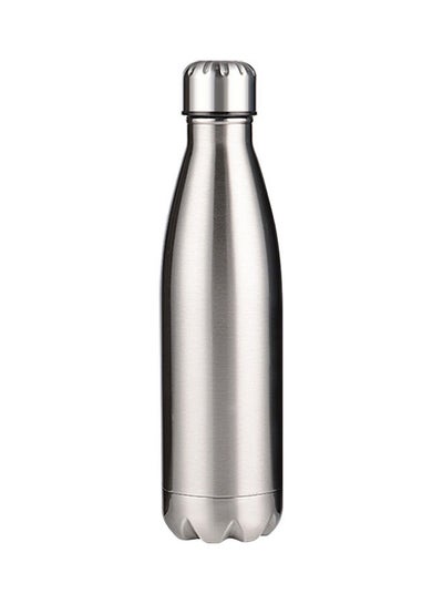 Buy Stainless Steel Vacuum Insulated Double Walled Water Bottle Silver 28.3x7.5x7.5cm in Egypt