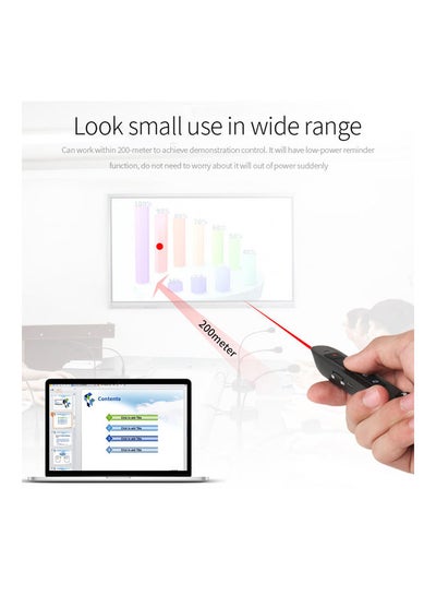 Buy Air Mouse Flip Pen Laser Pointer Black in Saudi Arabia