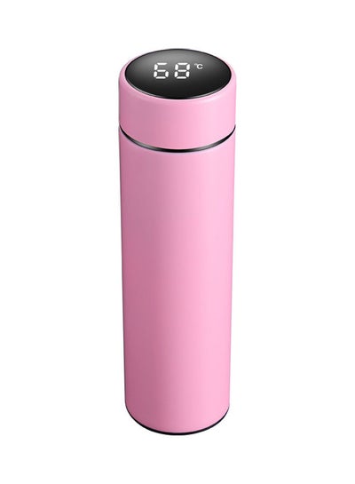 Buy Intelligent Vacuum Insulated Temperature Display LCD Touch Screen Stainless Steel Bottle Pink 24x7x7cm in Egypt