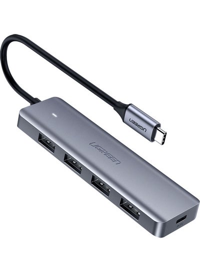 Buy 4-Port Type-C USB HUB With Power Supply Black in Egypt