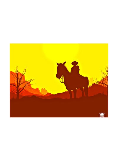 Buy Horseman Vinyl Self Adhesive Wall Sticker Multicolour 80x60cm in Egypt