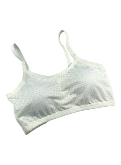 Buy Breathable Stretch Push Up Brassiere Sport Bra Running Vest Underwear White in Saudi Arabia