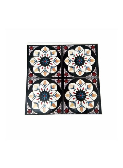 Buy Froral Printed Floor And Wall Decorative Sticker Multicolor 10×10cm in Egypt