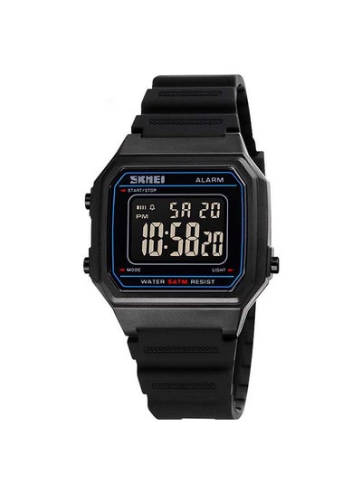 Buy Men's 1698 Square Digital Luminous 5 ATM Waterproof Luxury Sport smart Wrist Watch in Saudi Arabia