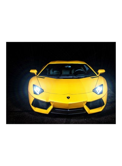 Buy Lamborghini Printed Self Adhesive Vinyl Wall Sticker Yellow/Black 160x120cm in Egypt