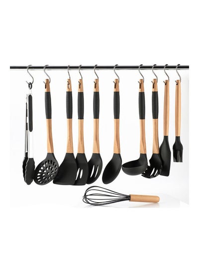 Buy 11-Piece Non-Stick Handle Kitchenware Set Dark gray in Egypt