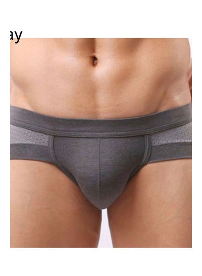 Buy Mesh Breathable Cotton Underwear Gray in Saudi Arabia