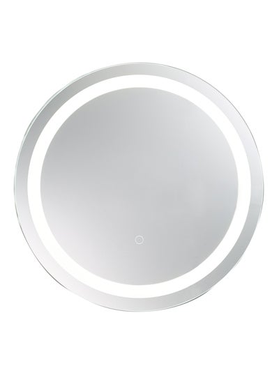 Buy Single Touch Key Circle Shape LED Bathroom Mirror Transparent 600 x 6000 x 30mm in UAE