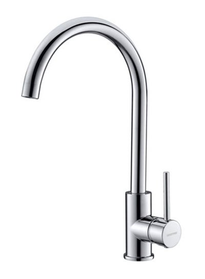 Buy Single Lever Bathroom Sink Mixer Silver in UAE