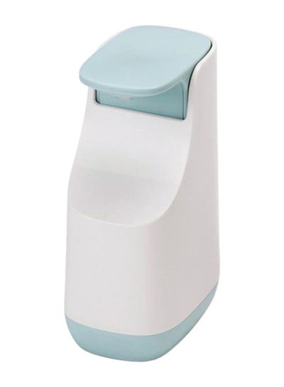 Buy Slim Compact Soap Dispenser White/Blue 350ml in UAE