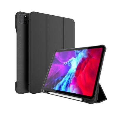 Buy Magnetic Flip Leather Protective Case Cover For Apple iPad Pro(2020) Black in Egypt