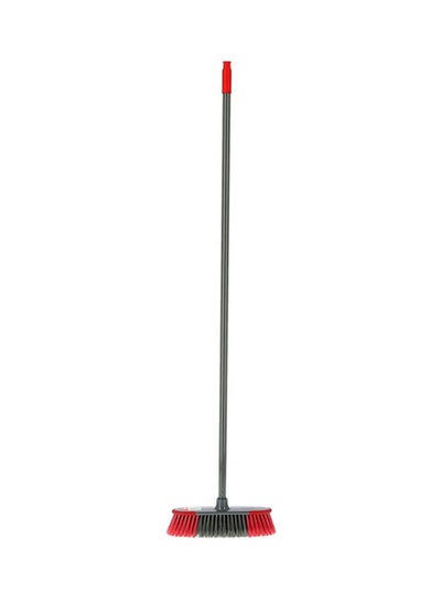 Buy Broom With Handle Grey/Black/Red in Saudi Arabia