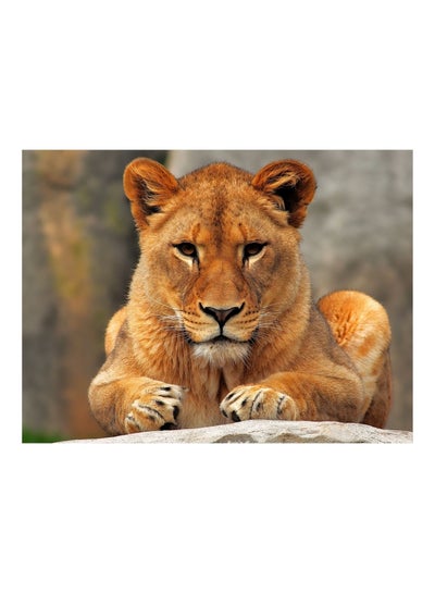 Buy Lion Themed Vinyl Self Adhesive Wall Sticker Multicolour 160x120cm in Egypt